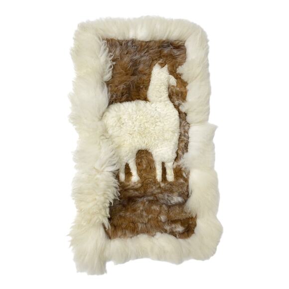 Vintage Llama Fur Handcrafted Patchwork Wall Hanging Art Decor - Picture 1 of 9